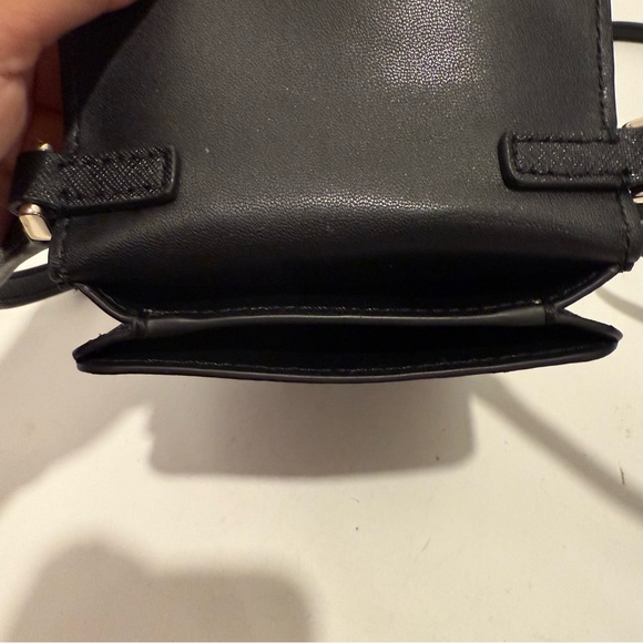 Kate Spade Lola Black Glitter Cellphone Flap Crossbody - Picture 4 of 5